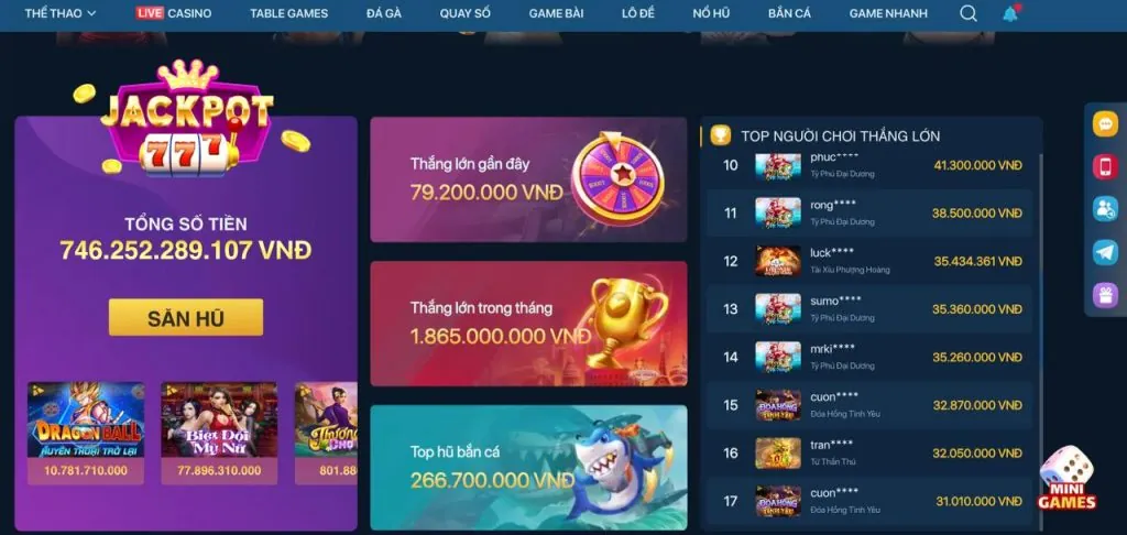 Các trò chơi nổi bật tại 69vin